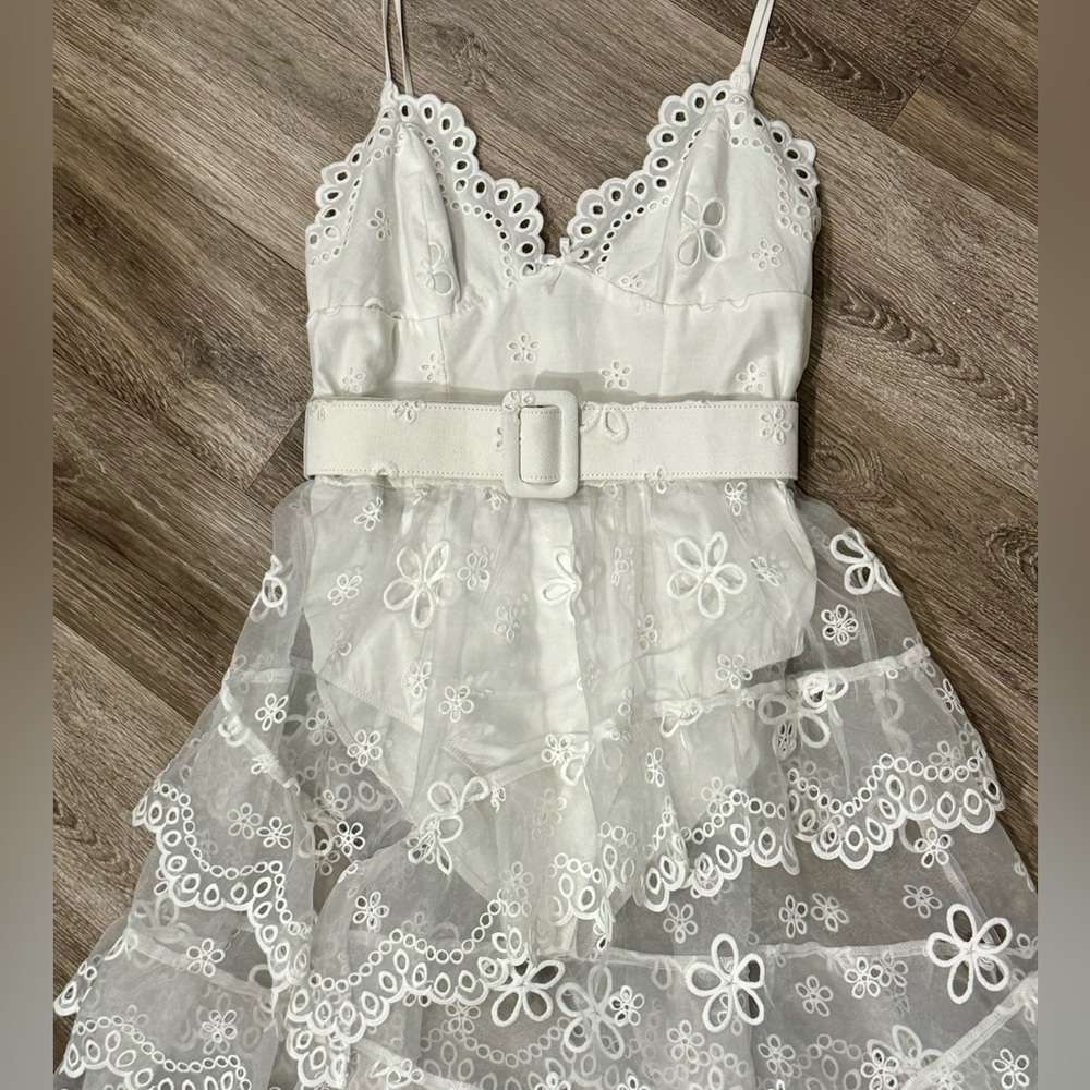 NWT *ONE OF A KIND* For Love And Lemons Eyelet Lace Wedding/Bachelorette Dress - Picture 4 of 9